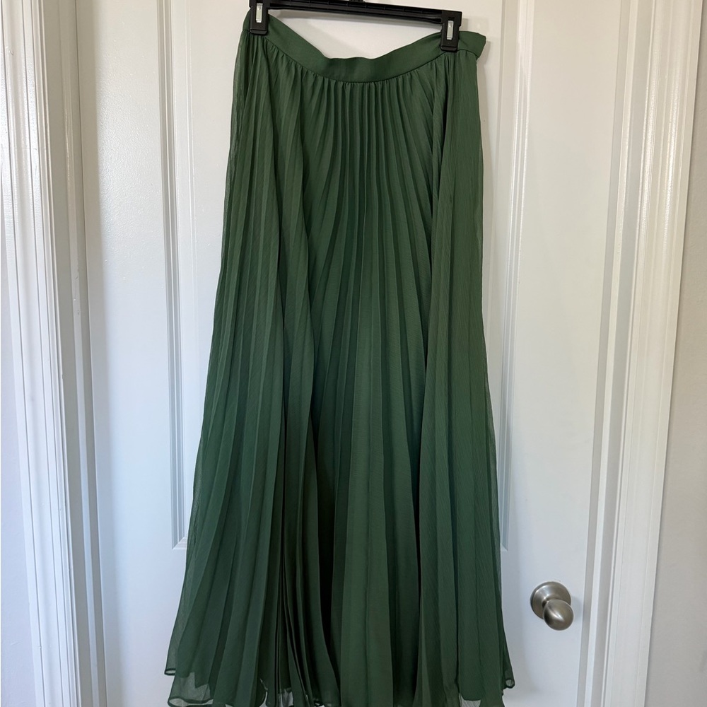 Anthropologie Forest Green Maxi Skirt